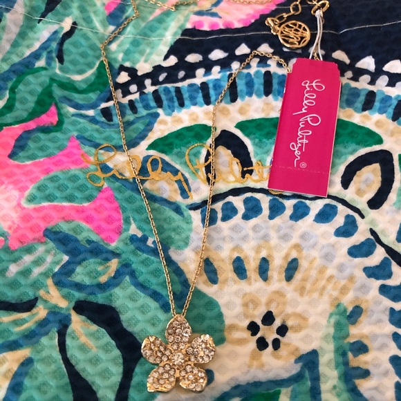 Lilly Pulitzer Floral Pendant Necklace NWT
